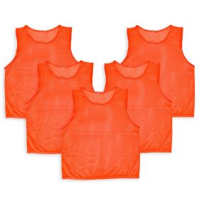 5Pcs Mesh Scrimmage Vests Soccer Basketball Team Training Pinnies Jerseys Shirt Adult Size